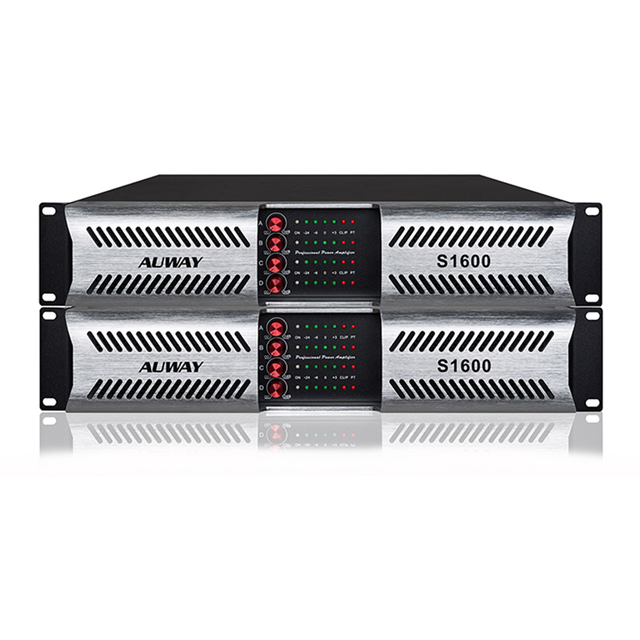 4 Channel Outdoor Power Amplifier 4x1600w RMS 8ohm 2U Stable at 4 Ohm Class TD