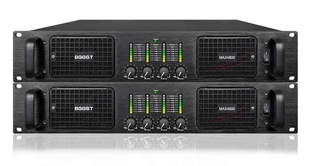 Black Front Panel 4 Channel 800w Ktv Hall High Power Dj Audio Amplifier