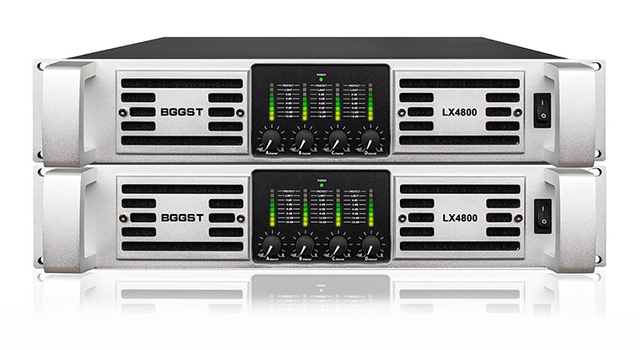 Professional Audio Amplifier 4x1200w RMS 8ohm 4ch Stage 2U Class H Amplifier
